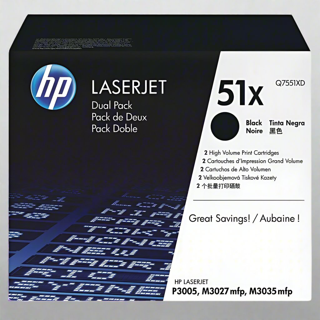 Genuine HP OEM Toner - Q7551XD Black